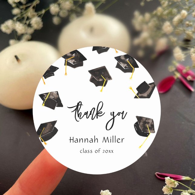 Adesivo Redondo Festa de formatura Happy Hats (Criador carregado)