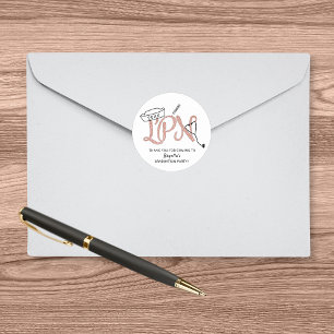 Adesivo Redondo festa de formatura LPN obrigado você favorece os 