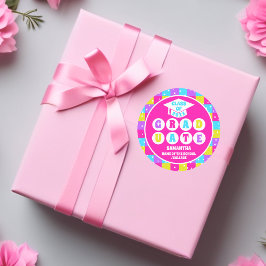 Adesivo Redondo Festa de formatura Neon Retroativa