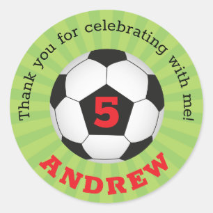 Adesivo Redondo Festa De Futebol Obrigado A Palitos Redondos