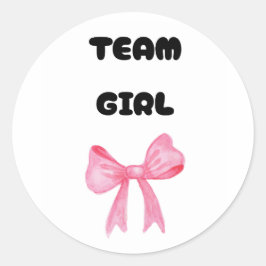 Adesivo Redondo Festa de gênero de voto da Team Girl