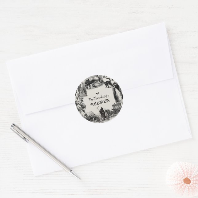 Adesivo Redondo Festa de Halloween (Envelope)