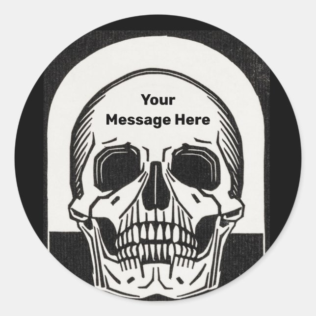 Adesivo Redondo Festa de Halloween de Aniversário Personalizada do (Frente)