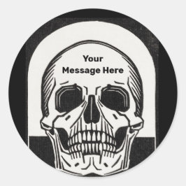 Adesivo Redondo Festa de Halloween de Aniversário Personalizada do