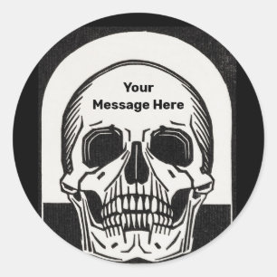 Adesivo Redondo Festa de Halloween de Aniversário Personalizada do