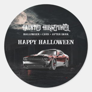 Adesivo Redondo Festa de Halloween de Carro Americano Assustador