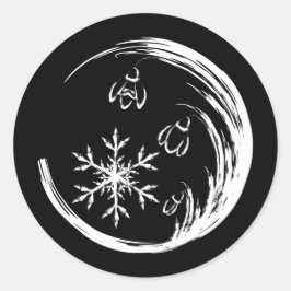 Adesivo Redondo Festa de inverno