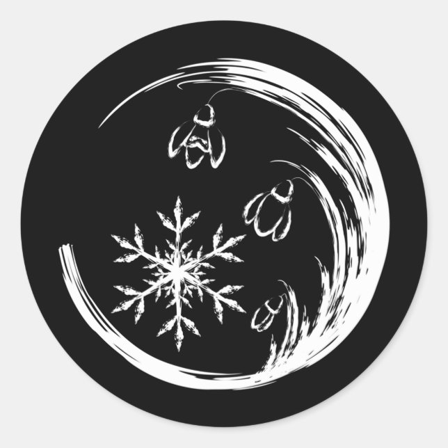 Adesivo Redondo Festa de inverno (Frente)