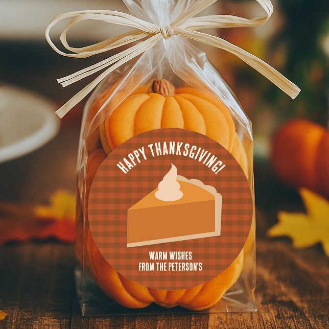 Adesivo Redondo Festa de Janto Pie de Ação de Graças (Thanksgiving Stickers to use on Favor gifts!)