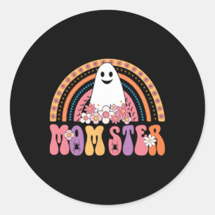 Adesivo Redondo Festa de Momster Ghoulish Amante Zombie Ghost assu