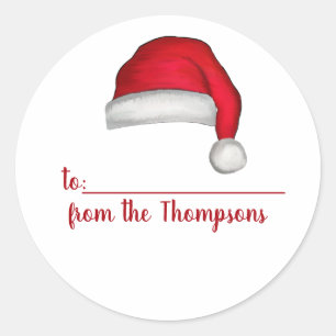 Adesivo Redondo Festa de Natal Cute Papai Noel para