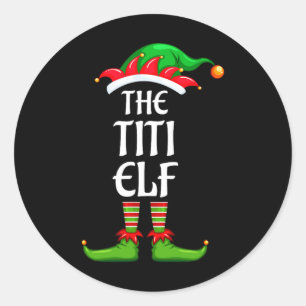 Adesivo Redondo Festa de Natal do Grupo Familiar Titi Elf Combinan