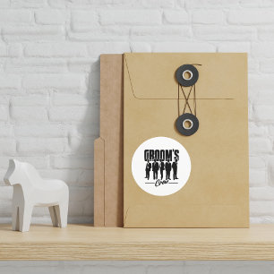 Adesivo Redondo Festa de Padrinhos de casamento de Tripulação do G