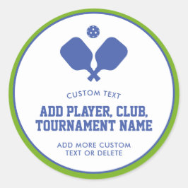 Adesivo Redondo Festa de Piceball Paddles Blue Green Personalizado