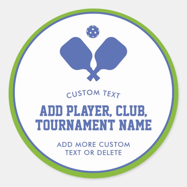Adesivo Redondo Festa de Piceball Paddles Blue Green Personalizado (Frente)