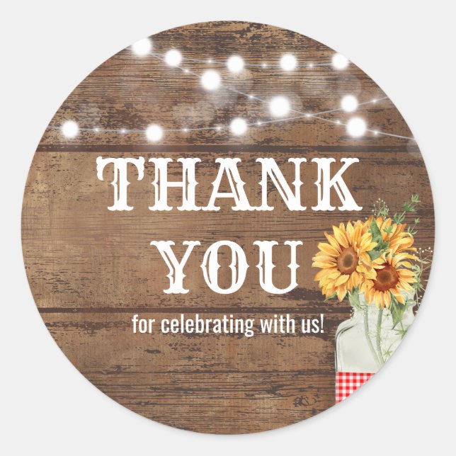 Adesivo Redondo Festa de Picnic no quintal (Frente)