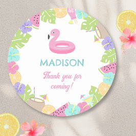 Adesivo Redondo Festa de Piscina