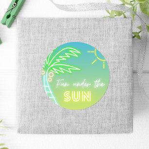 Adesivo Redondo Festa de Piscina