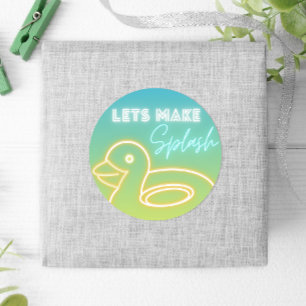 Adesivo Redondo Festa de Piscina