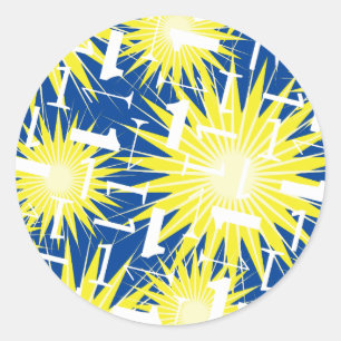 Adesivo Redondo Festa de primeiro aniversario Cópula Maravilhosa