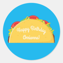 Adesivo Redondo Festa de primeiro aniversario das Crianças Cujo Ta