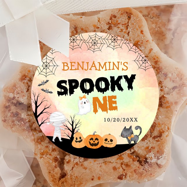 Adesivo Redondo Festa de primeiro aniversario de Costume para Cria (Criador carregado)