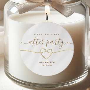 Adesivo Redondo Festa de Receção de Casamento Felizes para Sempre