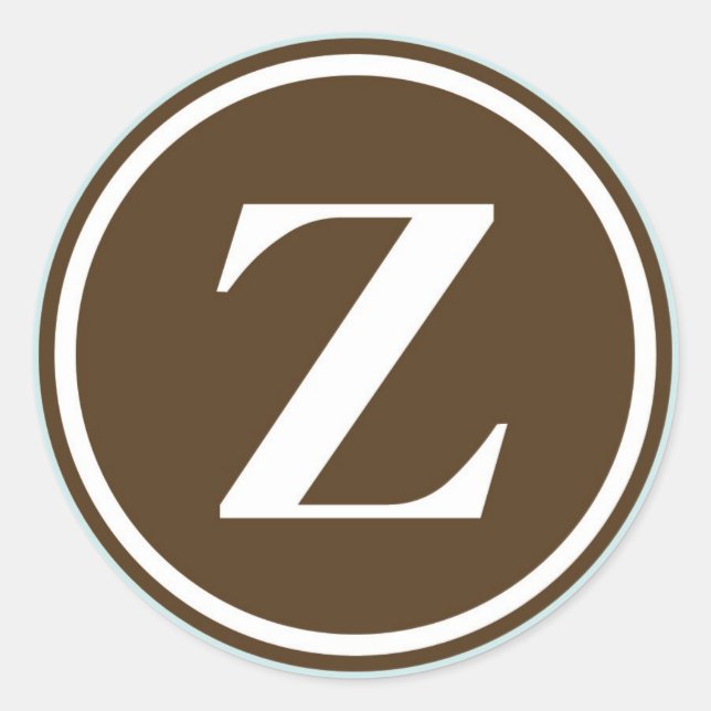 Adesivo Redondo Festa de selo do círculo do Z inicial (Frente)
