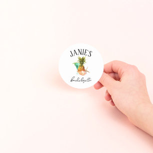 Adesivo Redondo Festa de solteira Costeira Amalfi   Beach Bach Par