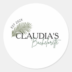 Adesivo Redondo Festa de solteira de Brilho de Nomes Personalizado