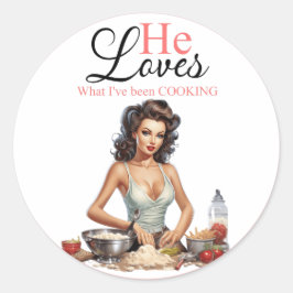 Adesivo Redondo Festa de solteira de Pinagem Rosa Retroativa