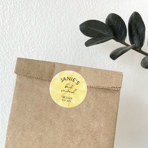 Adesivo Redondo Festa de Solteira Limão Almafi   Brinde/