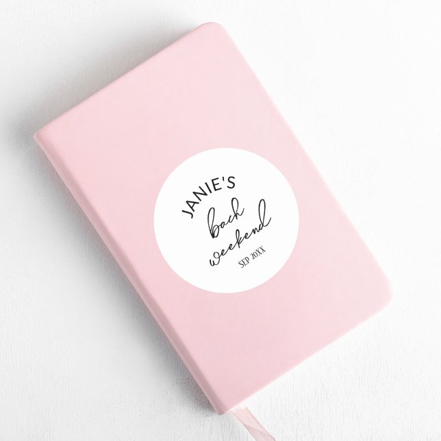 Adesivo Redondo Festa de solteira Moderna/Noiva (Criador carregado)