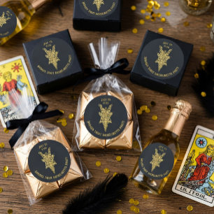 Adesivo Redondo Festa de Solteira Mystic Tarot