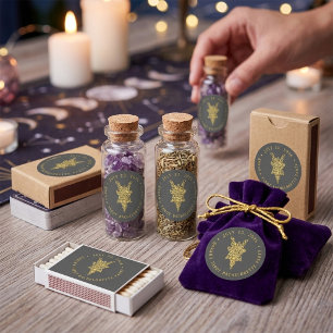 Adesivo Redondo Festa de Solteira Mystic Tarot