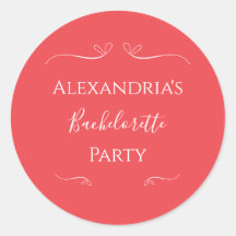 Festa de solteira Vermelha Rosa Moderna