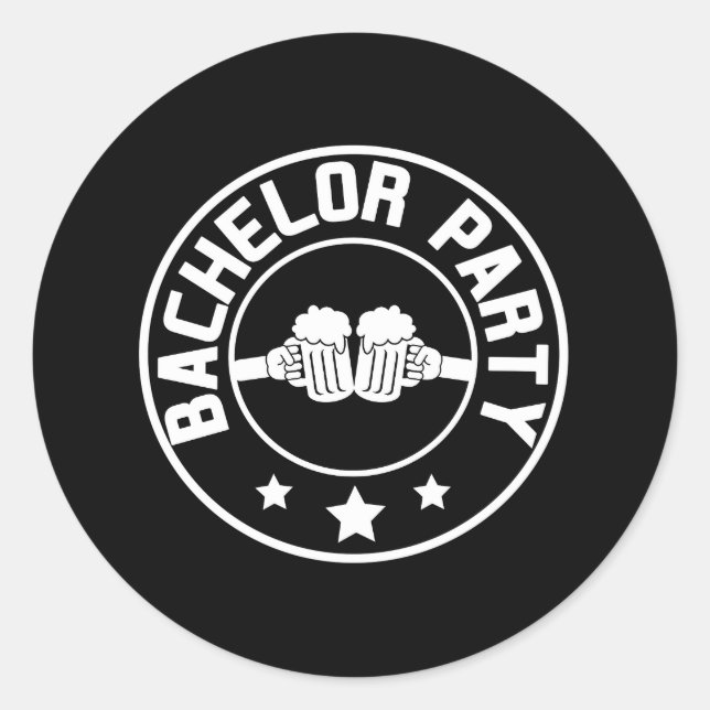 Adesivo Redondo Festa de Solteiro (Frente)