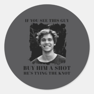 Adesivo Redondo Festa de Solteiro Divertida Masculina