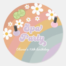 Festa de Spa Retro Arco-íris Aniversário