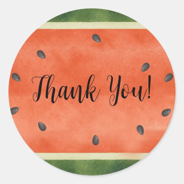 Adesivo Redondo Festa de Verão Melancia de Qualquer Jeito que Você (Frente)