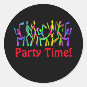 Adesivo Redondo Festa! Disco Dancers Sticker