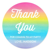 Festa do arco-íris da Watercolor Muito Obrigado