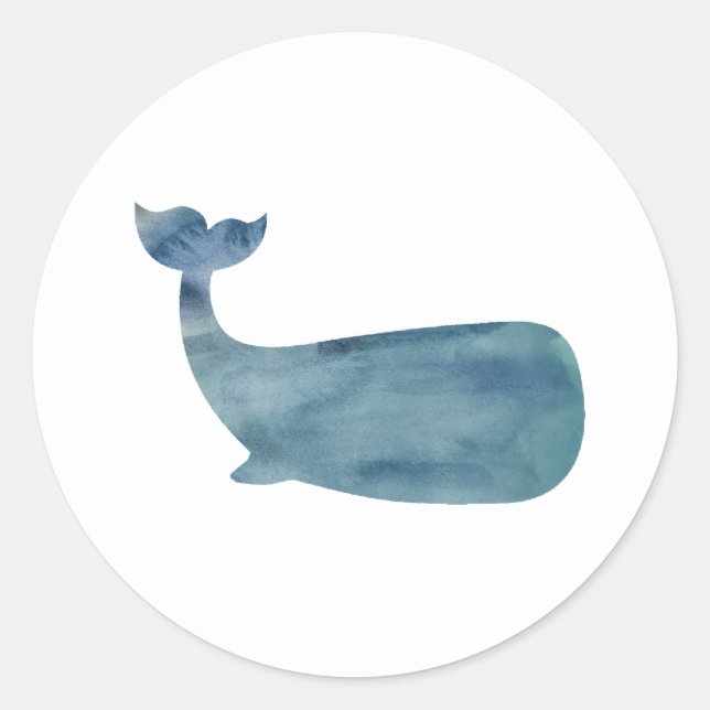 Adesivo Redondo Festa do Oceano Náutico de Baleia Obrigado Vinheir (Frente)