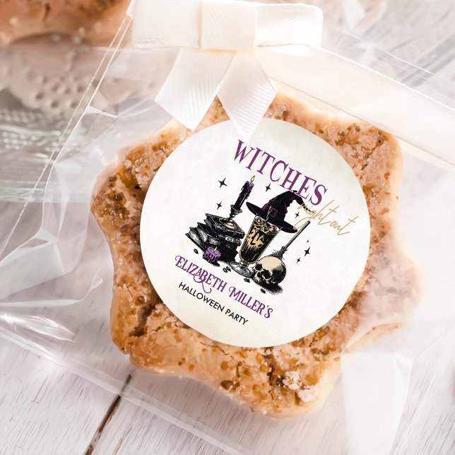 Adesivo Redondo Festa Noite de Bruxas (Criador carregado)