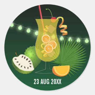 Adesivo Redondo Festa Noturna Clube/Corporate Cocktail