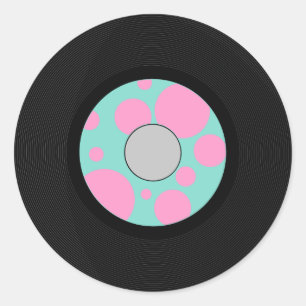Adesivo Redondo Festa Sock Hop