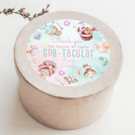 Adesivo Redondo Festa Spa Aniversário Spatacular Obrigado