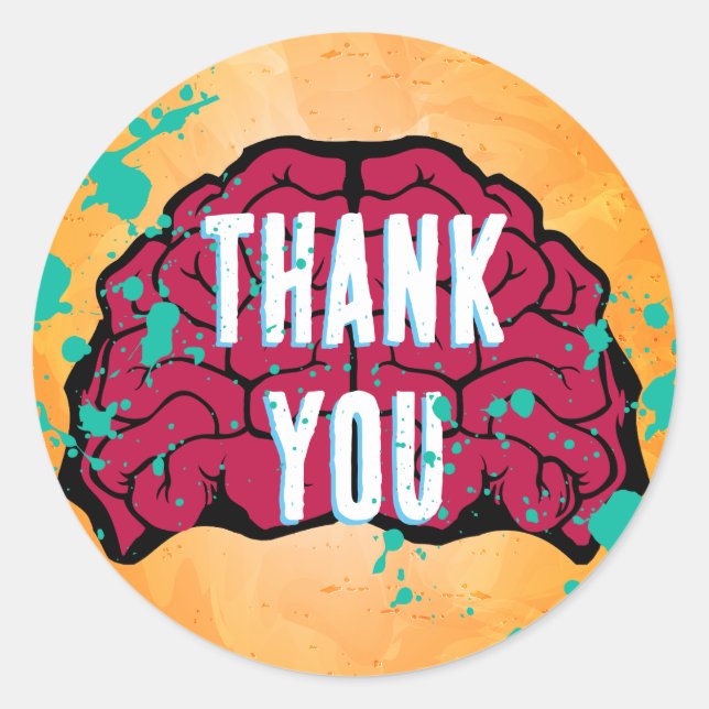 Adesivo Redondo Festa Zombie Birthday Halloween Kids (Frente)