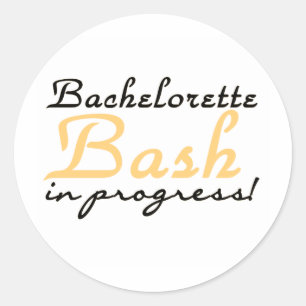 Adesivo Redondo Festança amarela de Bachelorette