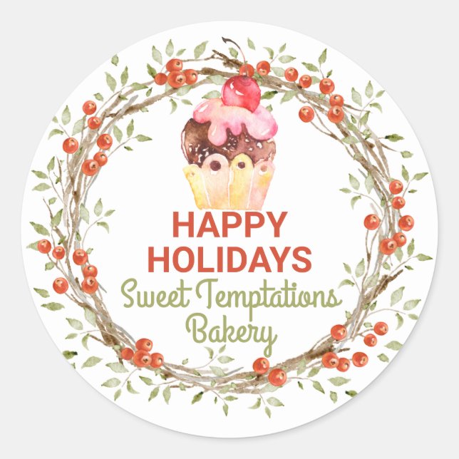 Adesivo Redondo Festas de Natal (Frente)